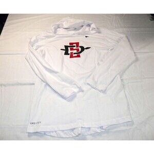 SDSU San Diego State Aztecs Nike Dri-Fit Long Sleeve T Shirt w/ Hood Men's Small